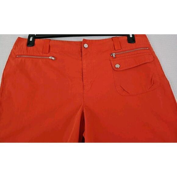Lauren Ralph Lauren~Woman Size 16~ Orange Chino Bermuda Shorts Stretch Active. - Picture 7 of 9